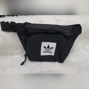 Adidas Black Trefoil Waist Bag - Men